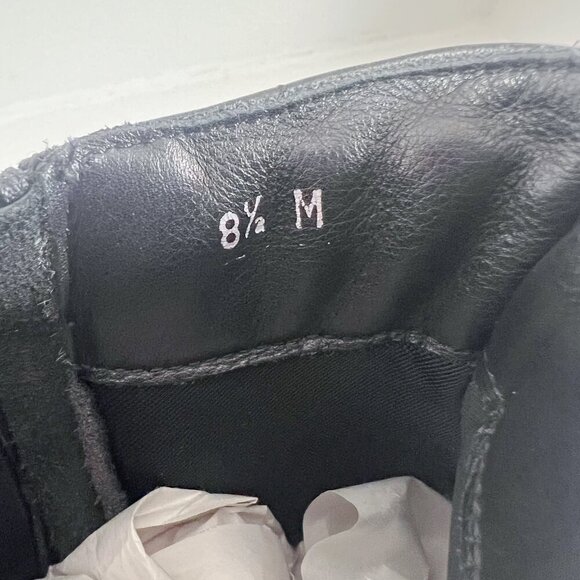 Sesto Meucci y2k Vintage Black Leather Square Toe Booties Quilted Boots Size 8.5 - Picture 6 of 9